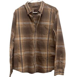 Prana Mens Shirt Brown M Longsleve